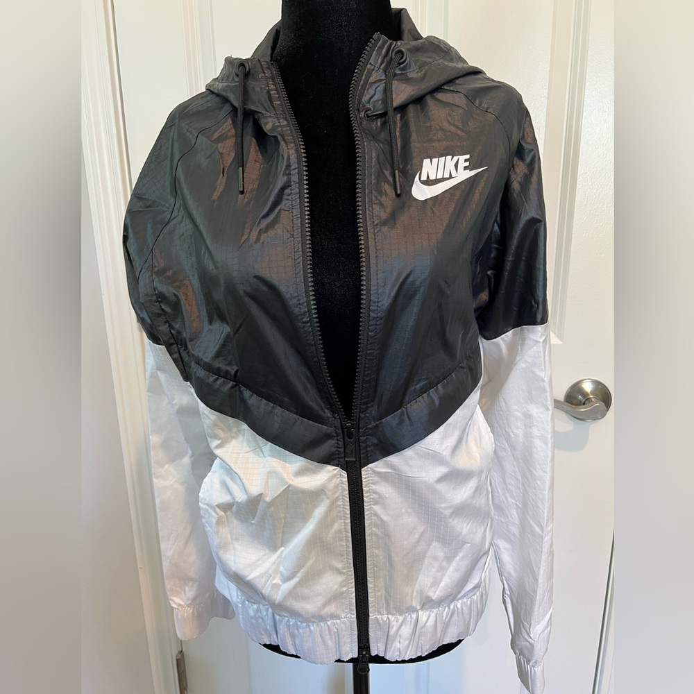 Nike Black and White Utility Windbreaker Jacket